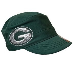 Greenbay Packers sequin Cadet Hat ball cap 47 brand NFL Women’s buckle b…